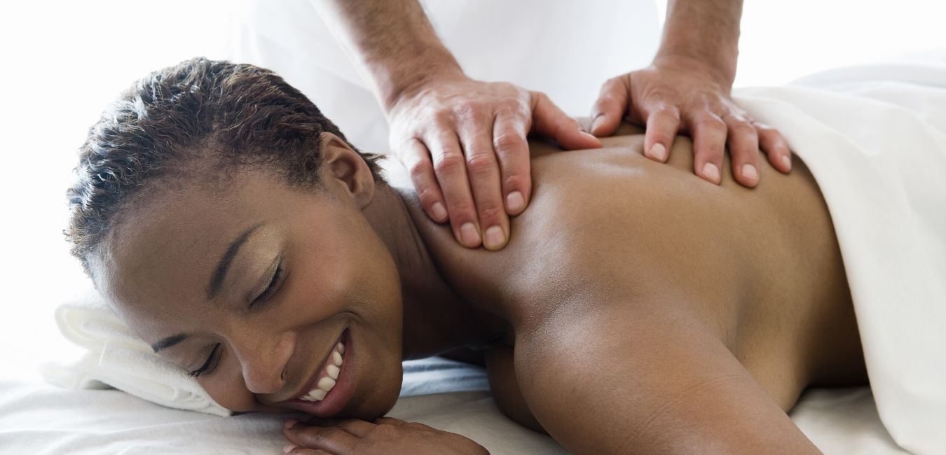 Lady receiving massage service